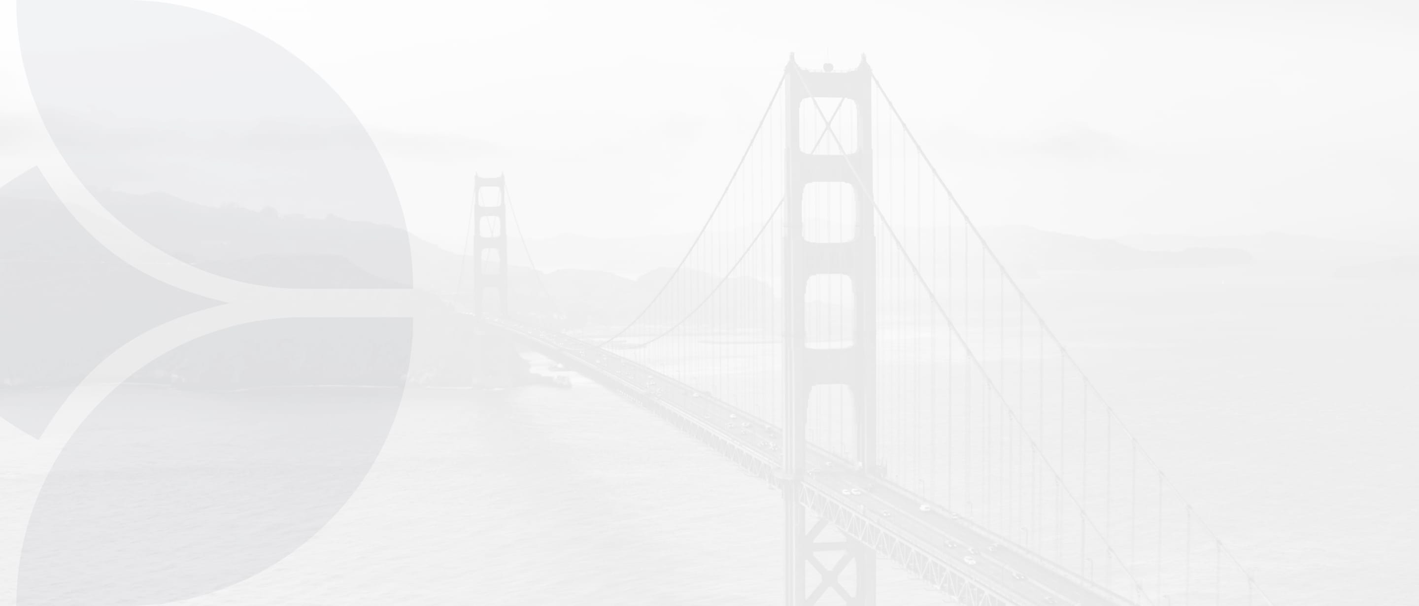 Faded image of Golden Gate Bridge in San Francisco